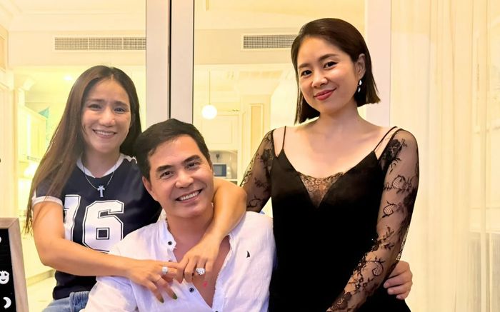 Hành động thân tình của diễn viên Trung Dũng với Lê Phương và Cát Tường