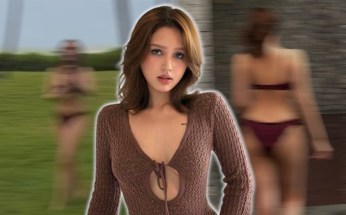 Xoài Non mặc đồ bơi hai mảnh bé xíu khi đi du lịch