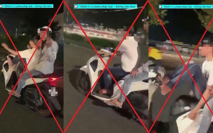 Điều khiển xe máy và có hành động phản cảm, 2 thanh niên nhận cái kết 'nhớ đời'