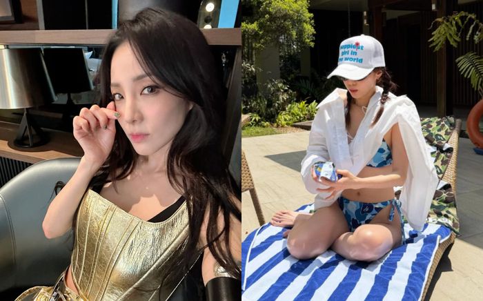 Dara (2NE1) mặc đồ bơi hai mảnh khoe vóc dáng nóng bỏng