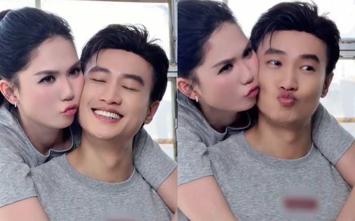Ngọc Trinh lại công khai thân mật với Quốc Trường