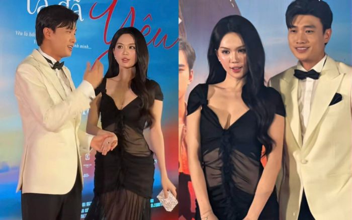 Quốc Trường công khai nắm tay Ngọc Trinh vào ngày trọng đại
