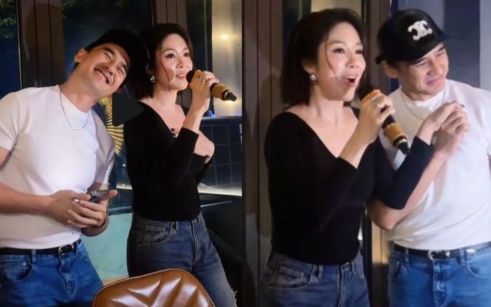 Lê Phương và Lương Thế Thành tình tứ hát karaoke gây 'dậy sóng'