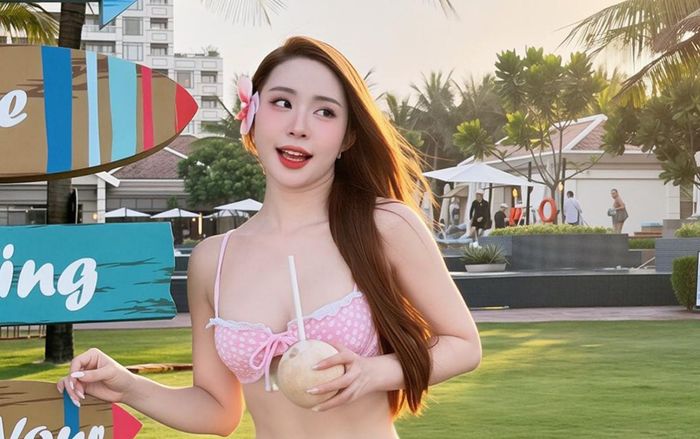 Quỳnh Nga diện áo tắm 2 mảnh cuốn hút, Việt Anh công khai bày tỏ