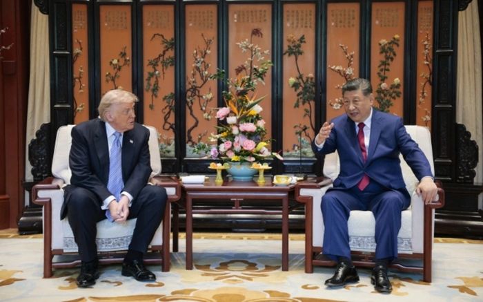 Bức bình phong phía sau ông Trump và ông Tập có ý nghĩa gì trong văn hóa Trung Hoa?