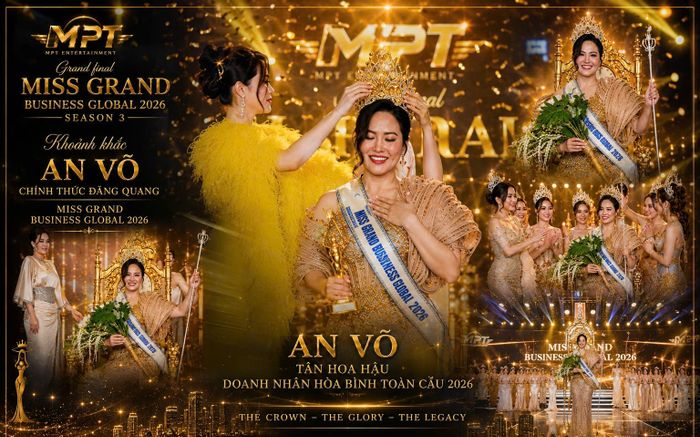 Doanh nhân An Võ đăng quang Hoa hậu cuộc thi Miss Grand Business Global 2026