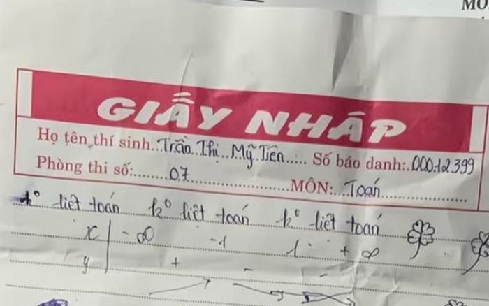 Được phát tờ giấy nháp khi làm bài thi, nữ sinh ghi nội dung khiến dân tình ngỡ ngàng