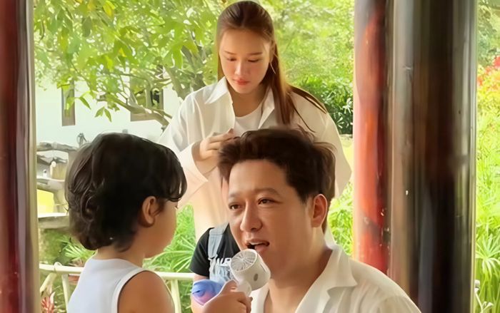 Trường Giang đưa 2 con về biệt thự nhà vườn 70 tỷ nghỉ hè
