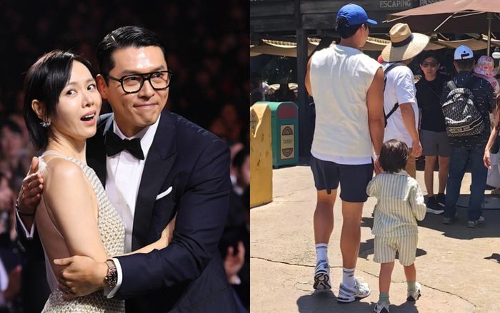 Son Ye Jin và Hyun Bin dẫn con trai đi công viên ở Mỹ