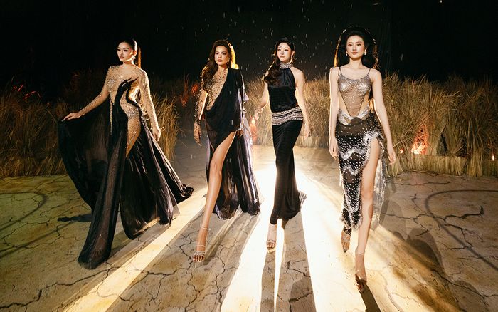 Clip Lê Hoàng Phương và dàn hậu catwalk trên sàn diễn phủ 4 tấn lúa bất ngờ gây sốt vì một chi tiết