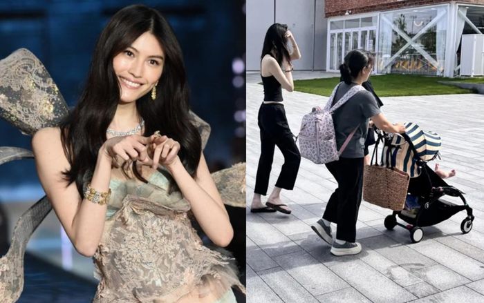 Siêu mẫu nội y Hà Tuệ được bắt gặp xuất hiện cùng quý tử