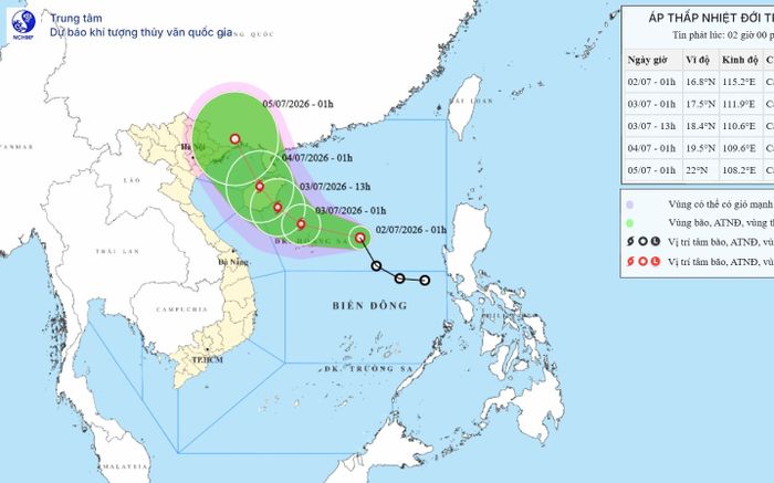 Áp thấp nhiệt đới trên Biển Đông có thể mạnh lên thành bão trong 24 giờ tới