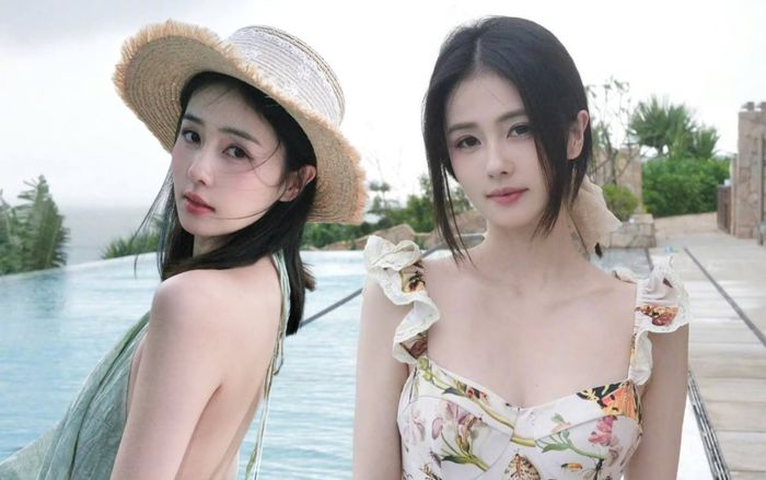 Bạch Lộc mặc đồ bơi một mảnh phô trọn làn da trắng nõn nà