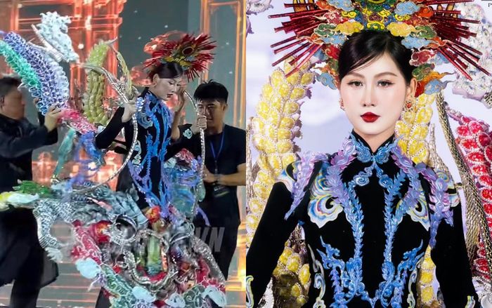 Hình ảnh gây bàn luận của Hoa hậu Quế Anh ở Bán kết Miss Grand Vietnam 2026