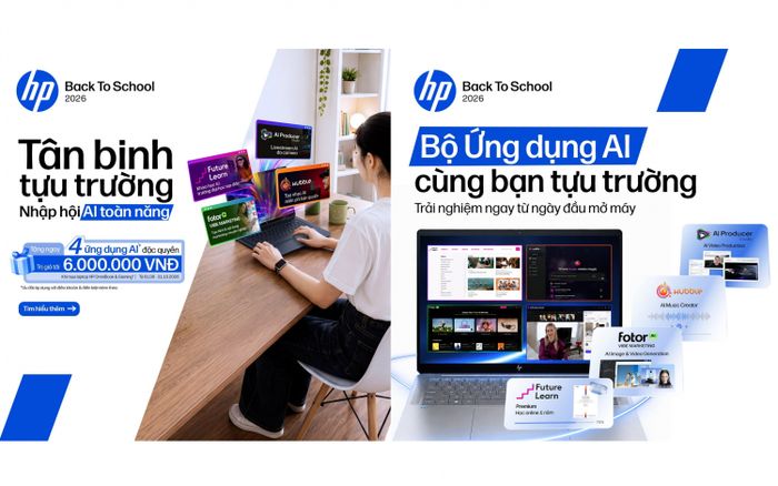HP tặng “khủng” 4 ứng dụng AI trị giá 6 triệu đồng khi mua laptop OmniBook và Gaming mùa tựu trường 2026