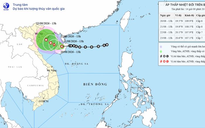 Áp thấp nhiệt đới có khả năng mạnh lên thành bão, hướng vào vịnh Bắc Bộ