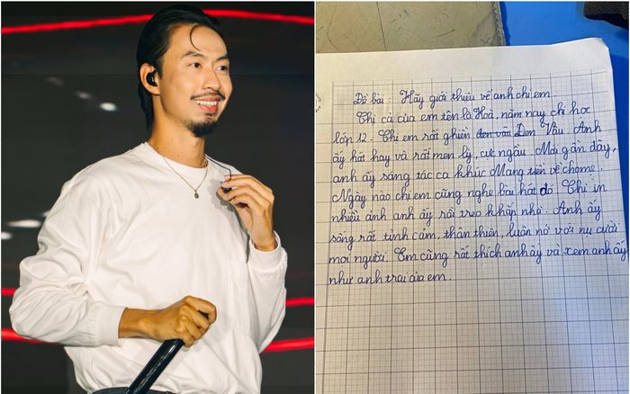 Học trò lớp 3 làm bài văn về chị gái nhưng Đen Vâu đọc được sẽ thấy hạnh phúc vô cùng