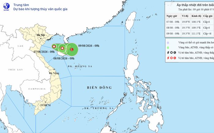 Áp thấp nhiệt đới trên Vịnh Bắc Bộ sẽ diễn biến ra sao trong 48 giờ tới?