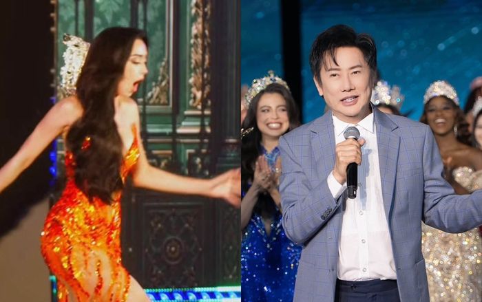 Ông Nawat phản ứng khi hoa hậu Việt vấp té ở Miss Grand International