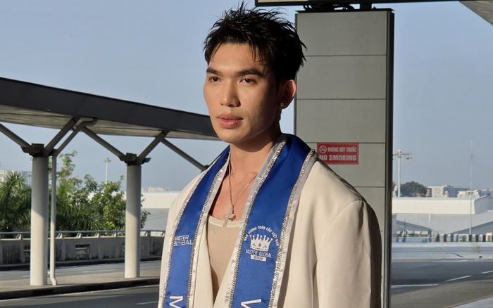 Danh tính đại diện Việt Nam thi Mister Global đang gây sốt với clip ở sân bay