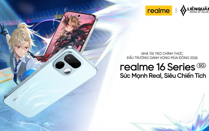 realme trở thành Nhà Tài trợ Thiết bị Chính thức của Đấu Trường Danh Vọng Mùa Đông 2026