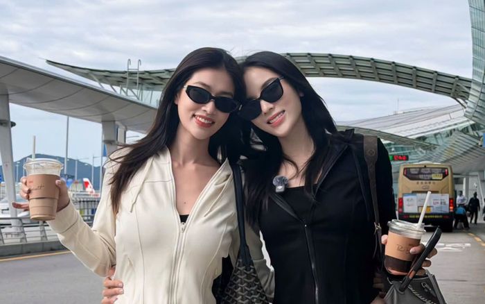 Hoa hậu Kỳ Duyên và Đoàn Thiên Ân xuất ngoại
