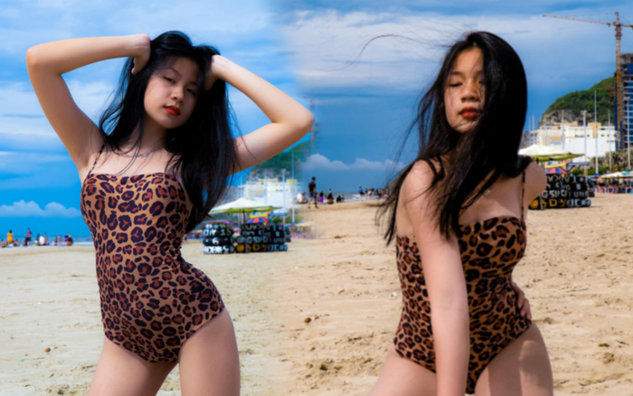 Lưu Thiên Hương gây sốt khi khoe ảnh con gái 15 tuổi mặc bikini tạo dáng không khác gì siêu mẫu