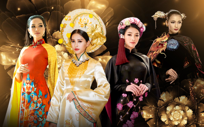 H'Hen Niê - Phương Khánh - Tiểu Vy diện áo dài cầu kì không kém National Costume thi quốc tế