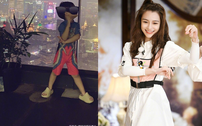 Angelababy đăng ảnh chụp chung với con trai khi Huỳnh Hiểu Minh bận ghi hình, Tiểu Hải Miên mới 3 tuổi đã cao đến eo của mẹ
