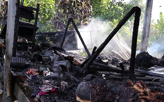 Cháy căn nhà sàn ở Đồng Tháp, một phụ nữ mắc bệnh tâm thần tử vong