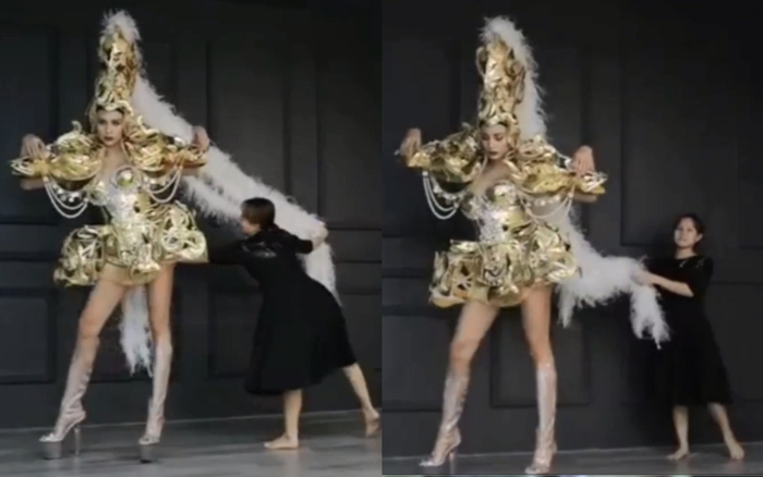 Võ Hoàng Yến gây choáng khi đi giầy cao 30cm mà vẫn pose dáng thượng hạng