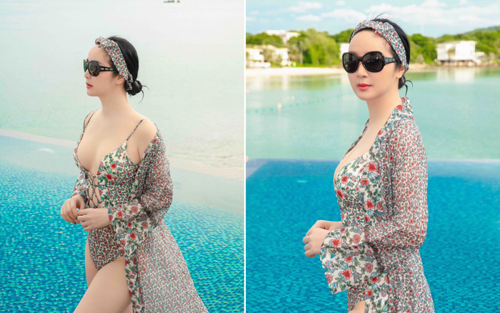 Hoa hậu Giáng My tự tin diện đồ bơi khoe sắc vóc tươi trẻ đến gái đôi mươi cũng phải ghen tỵ