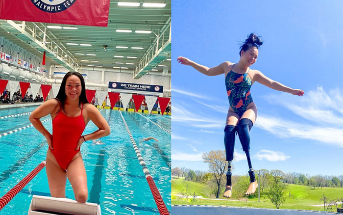 Mất 2 chân sau vụ nổ bom 17 năm trước, cô gái gốc Việt vượt lên nghịch cảnh trở thành vận động viên bơi lội ở Mỹ