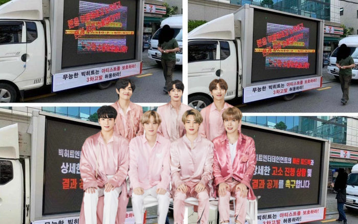 Fan BTS 'nổi trận lôi đình' mang xe tải tới tận công ty gây áp lực với Big Hit: Chuyện gì đang xảy ra?