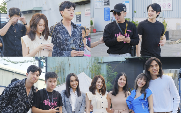 Để tạm mẹ bầu Đông Nhi ở nhà, Ông Cao Thắng cúng khai máy phim 'Thoát ế' cùng Bảo Anh, Quốc Trường