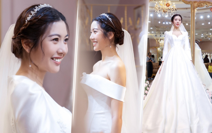 Á hậu Thúy Vân diện váy cưới đẹp như công chúa cổ tích: Cô dâu kiều diễm nhất showbiz đây rồi!