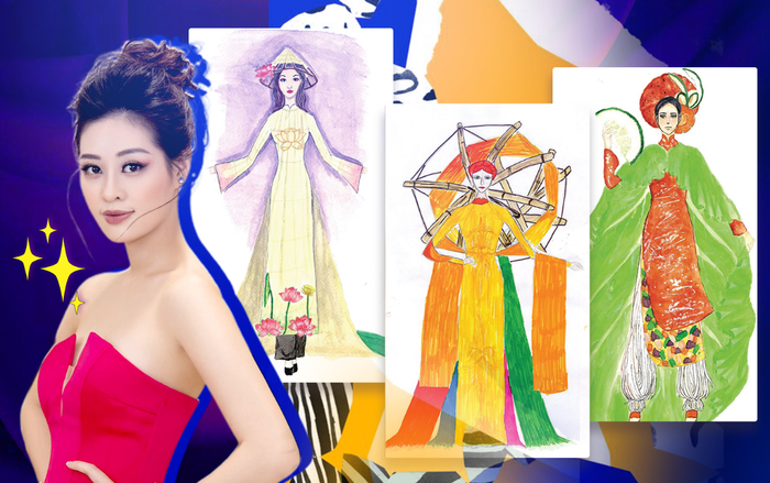 Fan la ó loạt bài thi Trang phục dân tộc cho Khánh Vân 'thảm họa đáng yêu' như bé tập tô màu