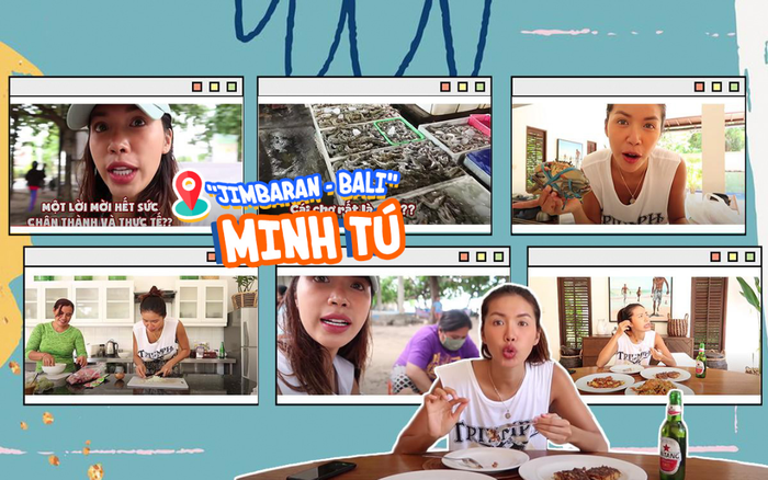 Minh Tú hài hước khám phá chợ hải sản Jimbaran - Bali, trước khi chính thức về Việt Nam