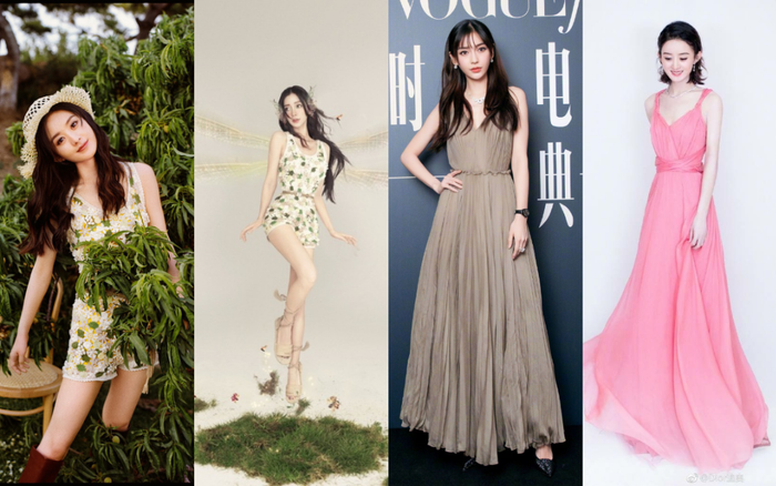 Hiếm hoi diện trang phục giống Angelababy mà Triệu Lệ Dĩnh được khen có thần thái hẳn