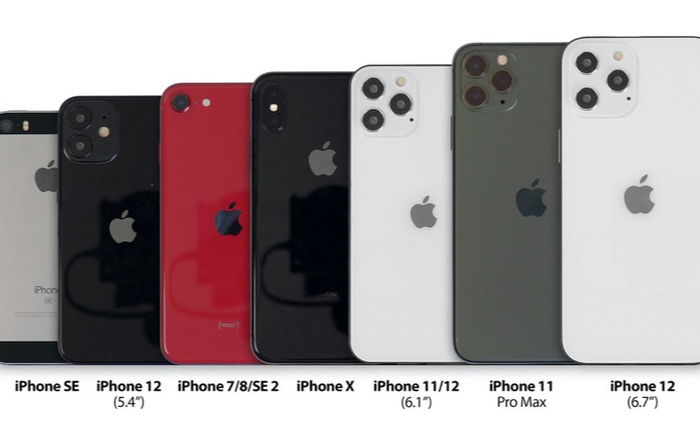 Tất cả những chiếc iPhone 12 đọ dáng với loạt iPhone hiện tại của Apple