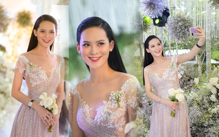 Bụng bầu nhưng mỹ nhân được yêu thích nhất MUV2015 vẫn được khen là phù dâu xinh đẹp nhất Vbiz