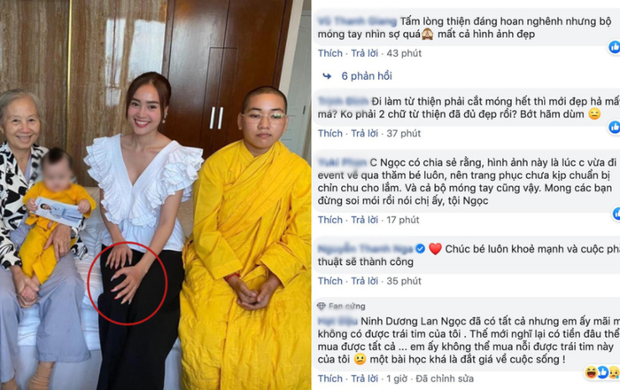 Sao Việt bị chê trách vì trang phục khi đi từ thiện: Ninh Dương Lan Ngọc khổ sở vì bộ móng tay