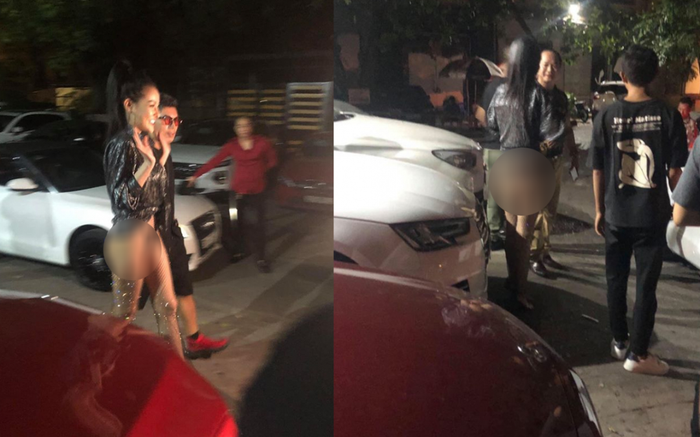 Ngân 98 gây sốc với hình ảnh ăn mặc phản cảm khoe trọn vòng 3 giữa đường phố