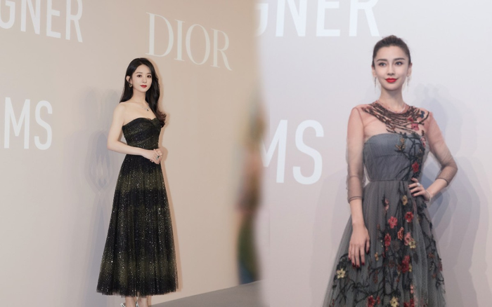 Bất ngờ chưa, Triệu Lệ Dĩnh diện váy lấp lánh 'lấn át' Angelababy tại sự kiện Dior