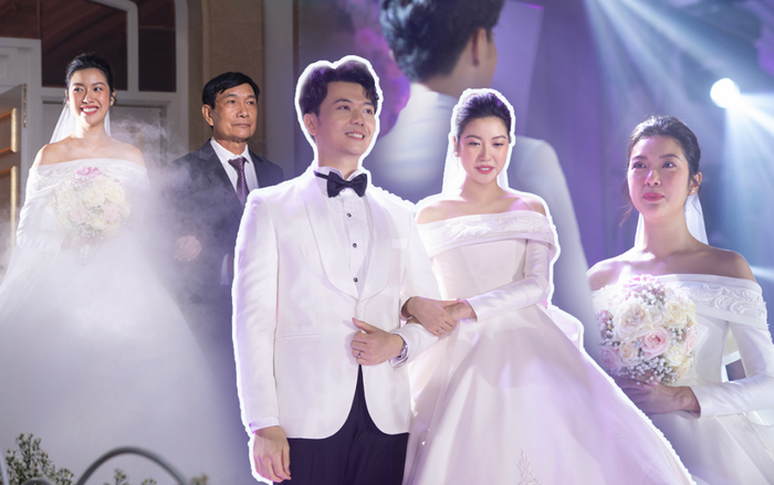 Thúy Vân xinh đẹp được bố dẫn vào hôn lễ, nghẹn ngào trong khoảnh khắc nói về chân ái Nhật Vũ