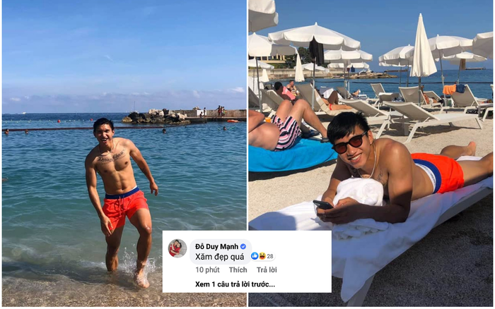 Đoàn Văn Hậu 'đốn tim' người hâm mộ với body 'sáu múi' lực lưỡng, Duy Mạnh 'thả thính' cực gắt