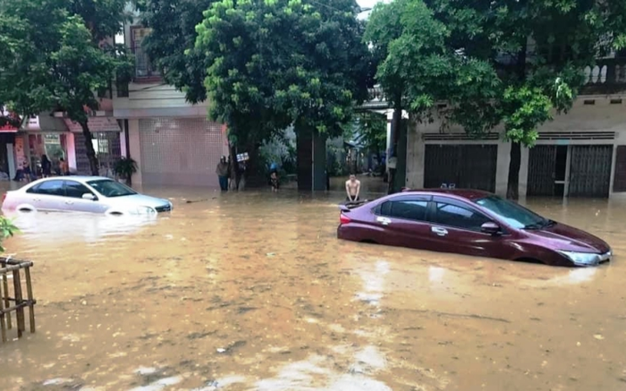 Mưa lớn gây ngập úng ở Lào Cai, nhiều diện tích rau màu bị hư hại