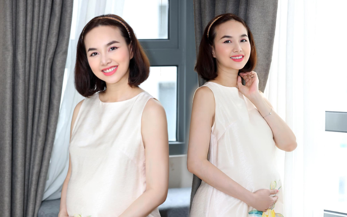 Đinh Ngọc Diệp khoe nhan sắc tươi tắn, rạng rỡ trước ngày lâm bồn