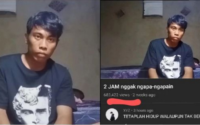 Chàng trai bất ngờ nổi tiếng nhờ đăng video không làm gì, nhìn máy quay hơn 2 tiếng