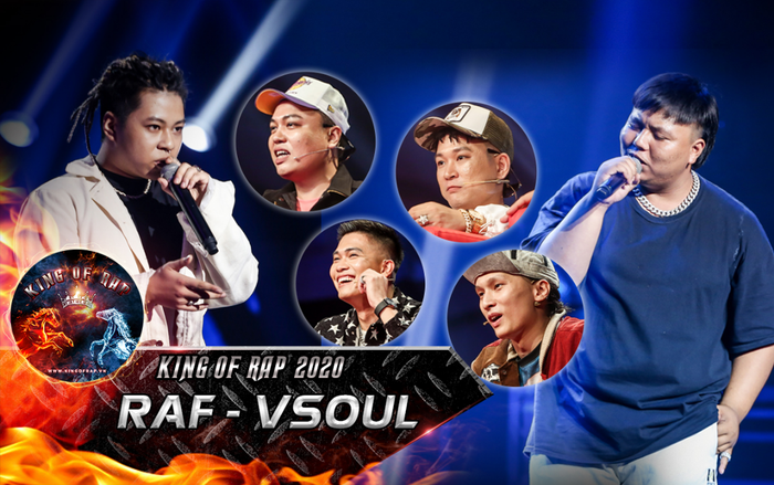 Đối lập style trình diễn: RAF - VSoul thuyết phục 'bộ sậu' quyền lực King Of Rap nhận 4 chọn huy hoàng